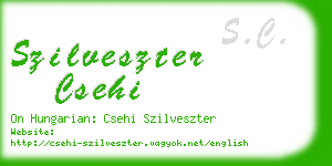 szilveszter csehi business card